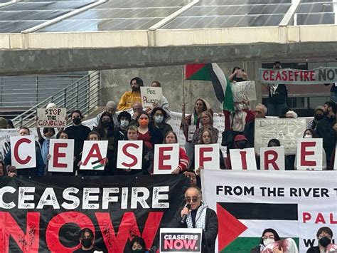 Demonstrators hold rally, silent protest to demand Austin leaders call for ceasefire in Gaza